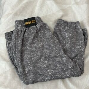 NWT Indero Gray Fleece Lined Joggers